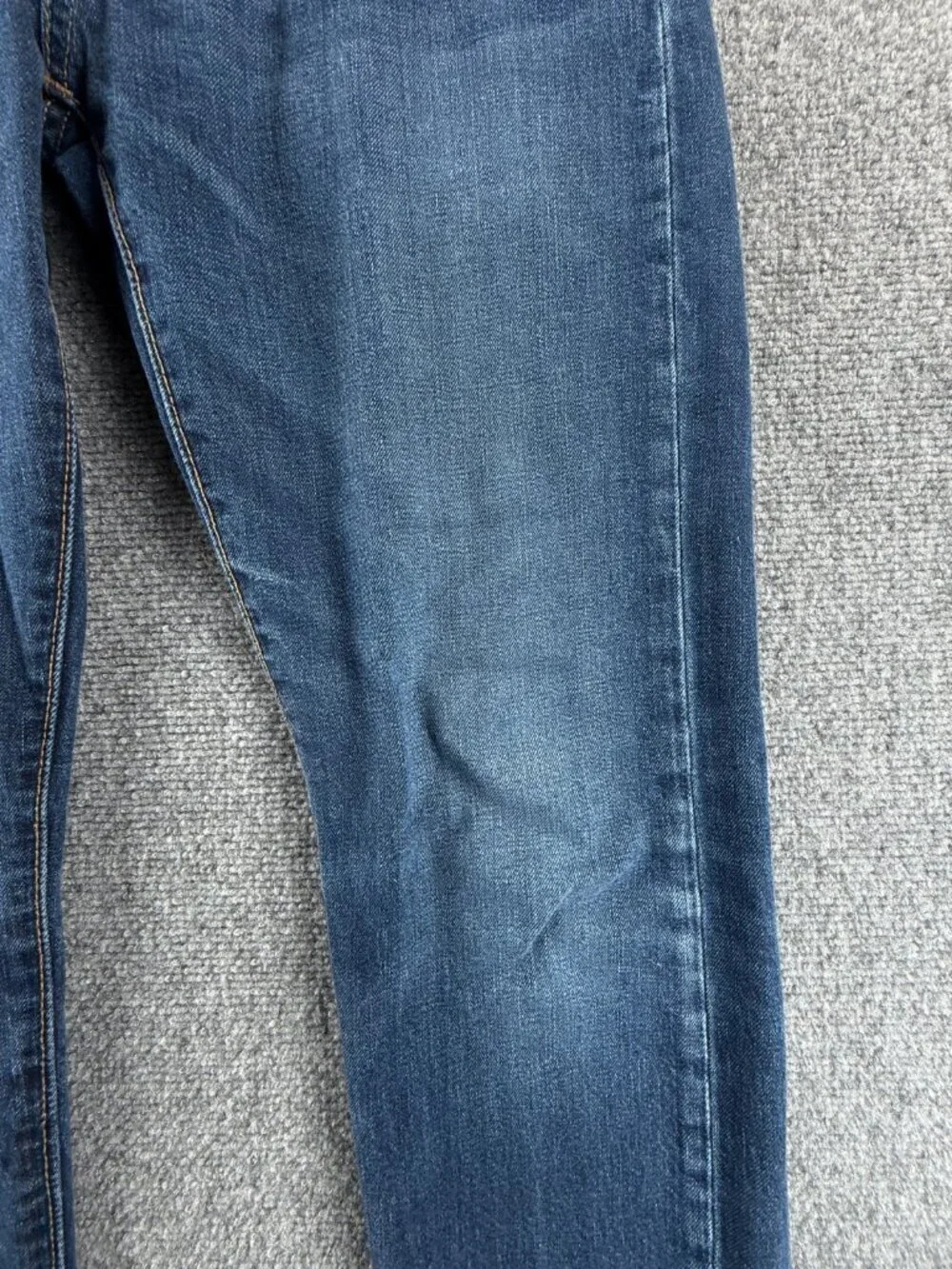Levis 502 Premium Blue Denim Jeans Leather Patch Cotton Blend ACTL 31X30.5